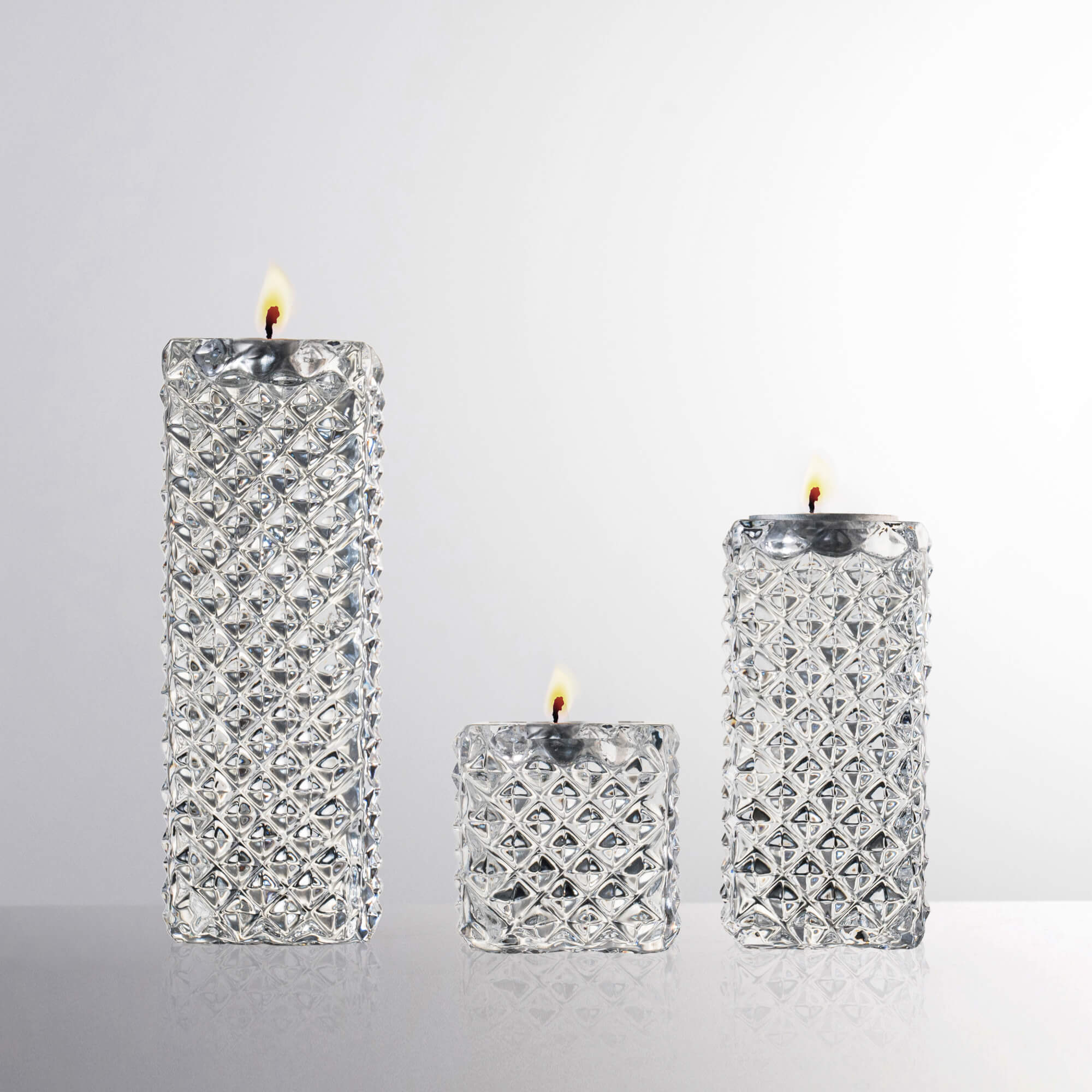 Crystal Glass Pillar Diya