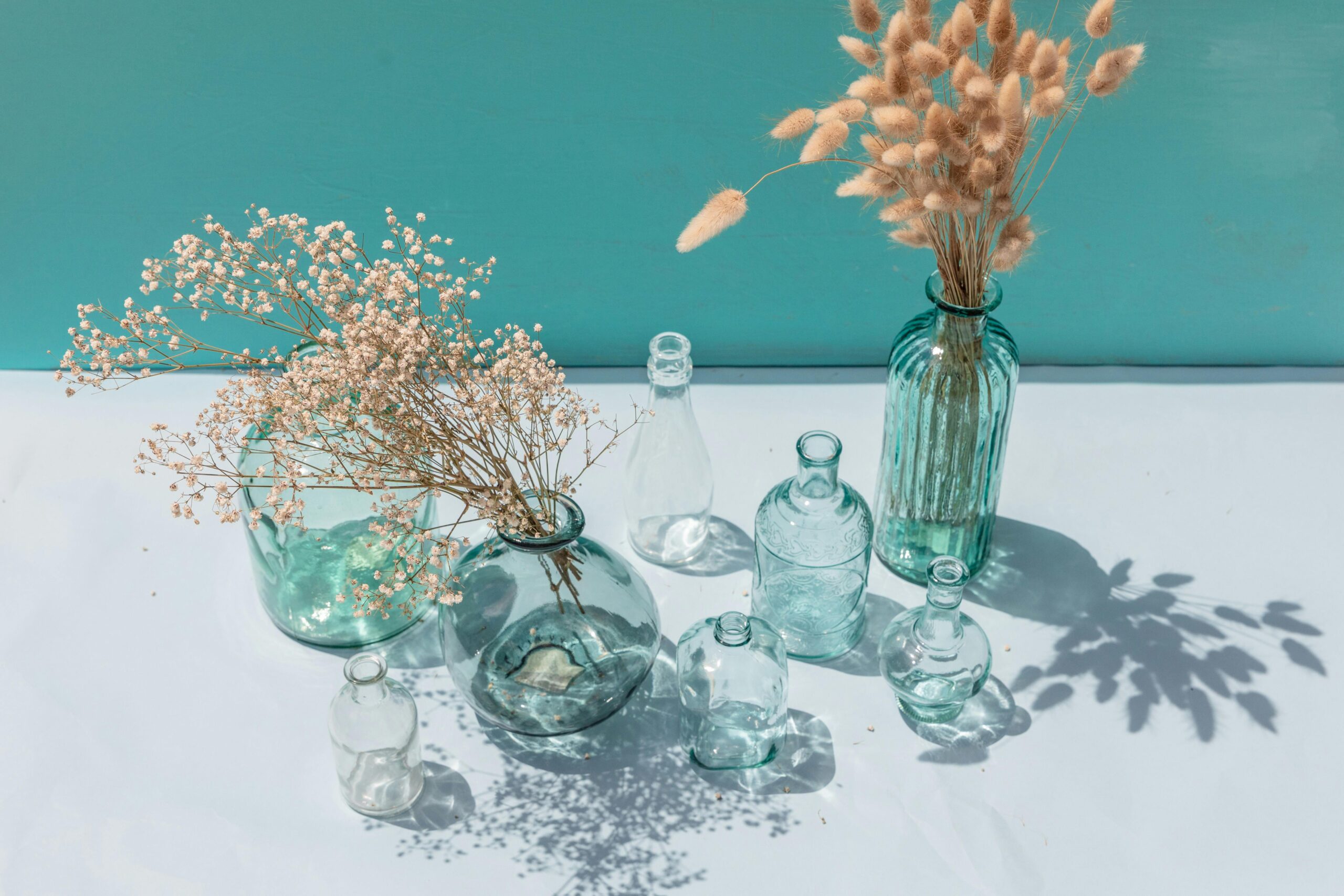 handcrafted glass vases